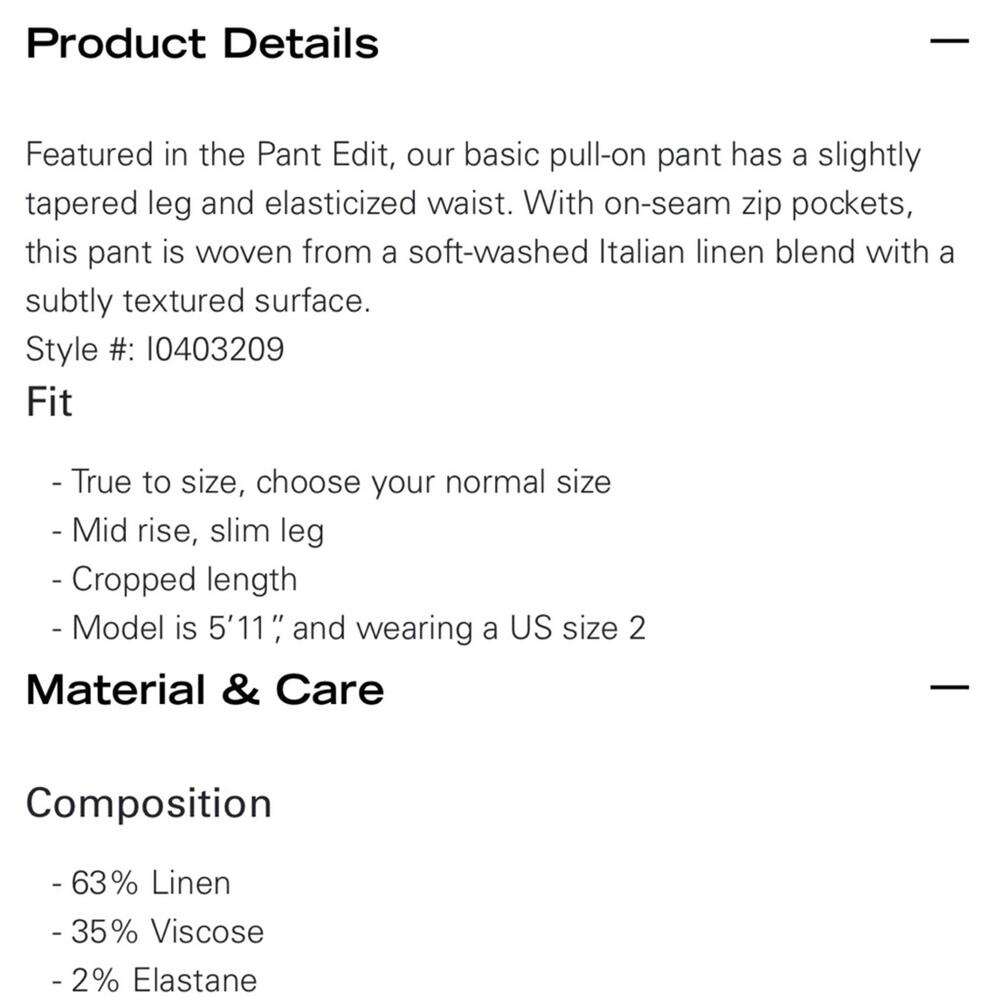 Theory Basic Pull On Pant Size 6 - image 5